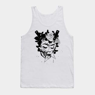 Skull face woman Tank Top